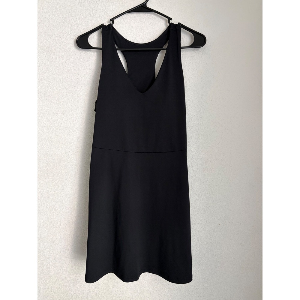 Fabletics Black Racerback Active Dress‎ with Built-in Bra and Pockets Size Small